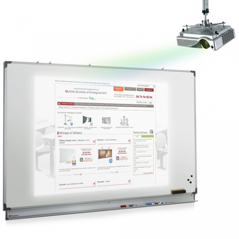 Tableaux blancs semi-mat pour vidéoprojection Mobilier enseignement
