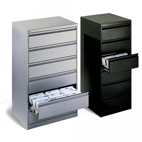 Mobilier de rangement, armoires pour DS et fiches Meuble à tiroirs pour dossiers suspendus et fiches