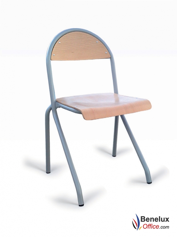 Chaise scolaire appui sur table, empilable